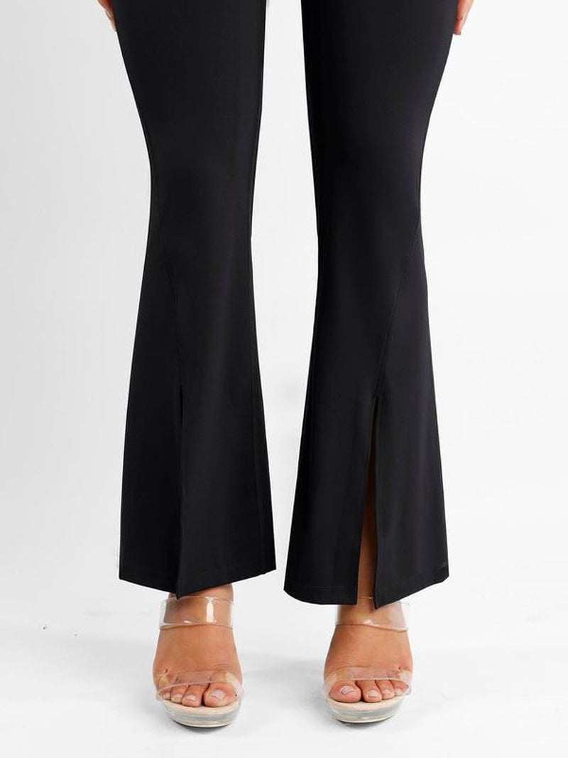 Popilush High-Rise Shapewear Pants with Split Hem Flare