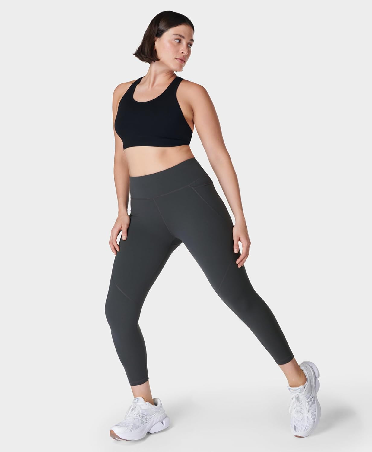 Womens Power 7/8 Workout Leggings with Side Pockets