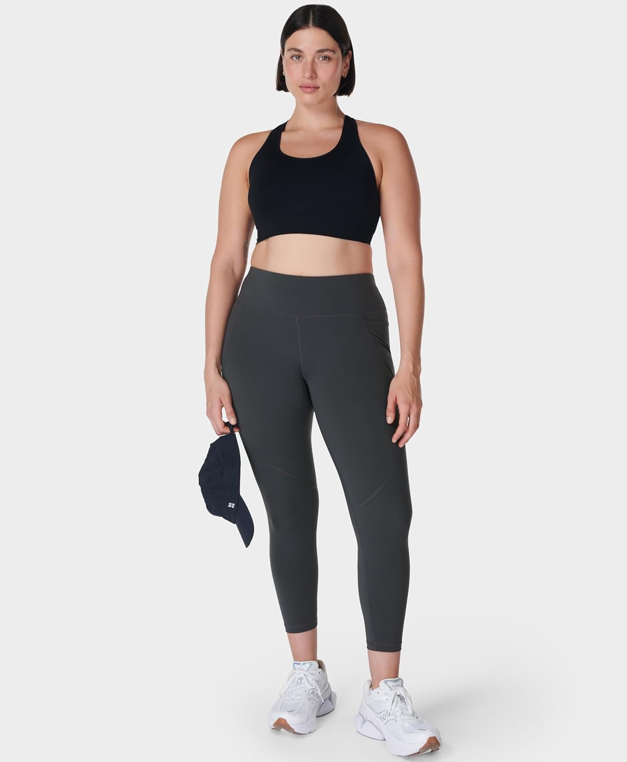 Womens Power 7/8 Workout Leggings with Side Pockets